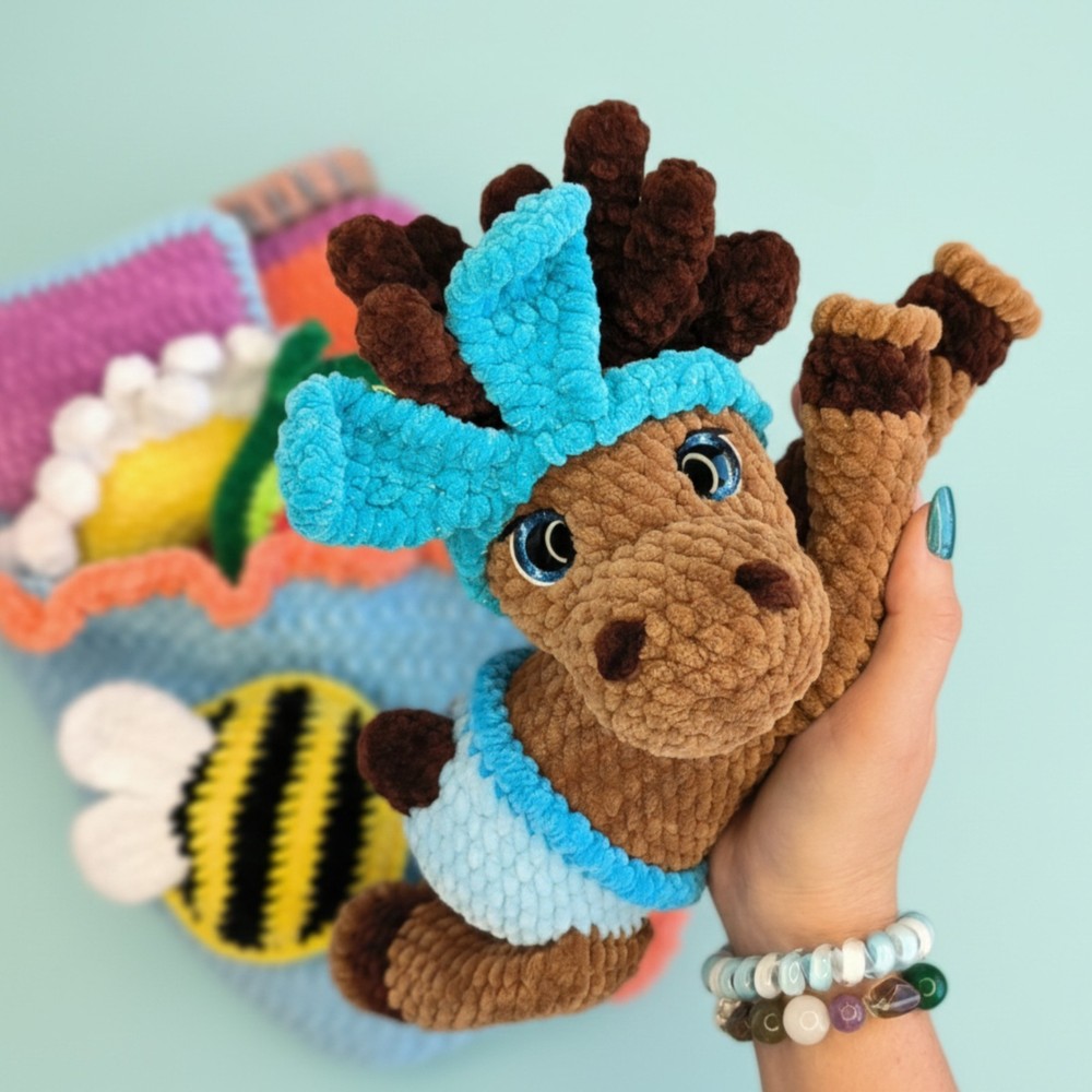 Snuggler Amigurumi Crochet Pattern Bundle | Unicorn Moose Giraffe Plush
