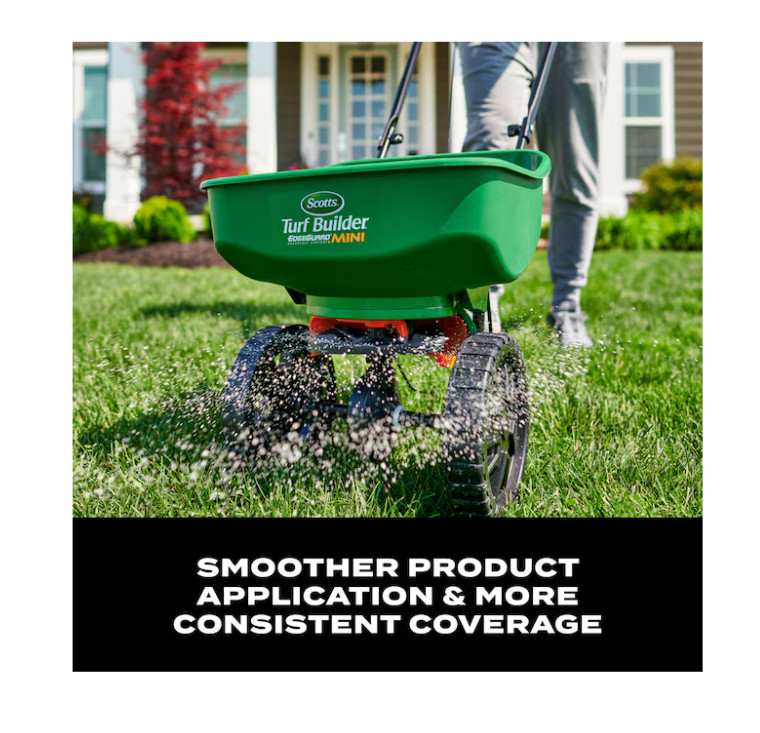 Scotts Turf Builder EdgeGuard Mini Broadcast Spreader 15-lb Capacity Compatible