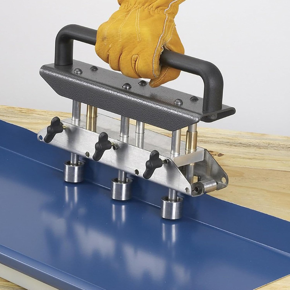 Durable 3 Station Metal Sheet Roller Bender - 0-90° Angle Adjustment