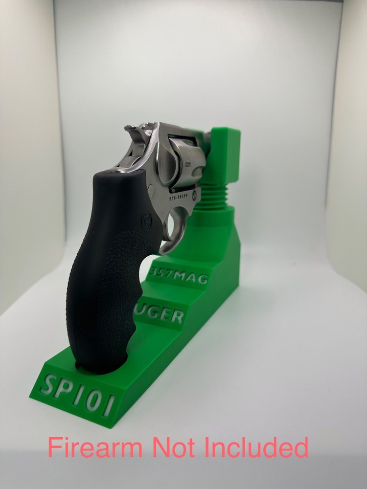 Custom Pistol Stand designed for Ruger SP101 3D printed safe storage