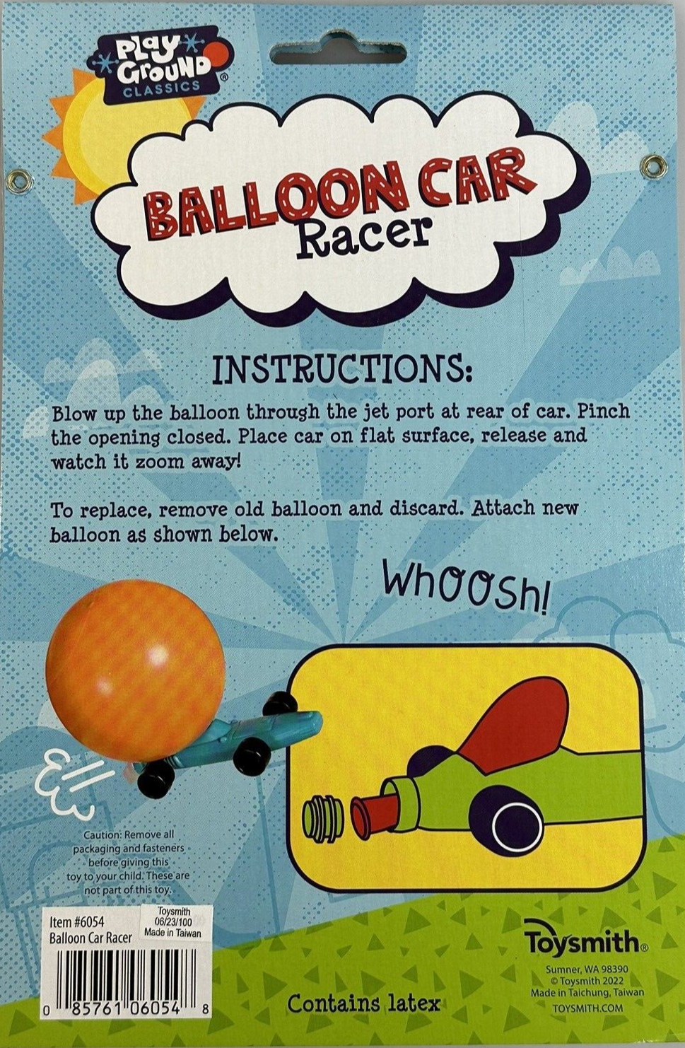 Balloon Power RACE CAR Retro classic toy