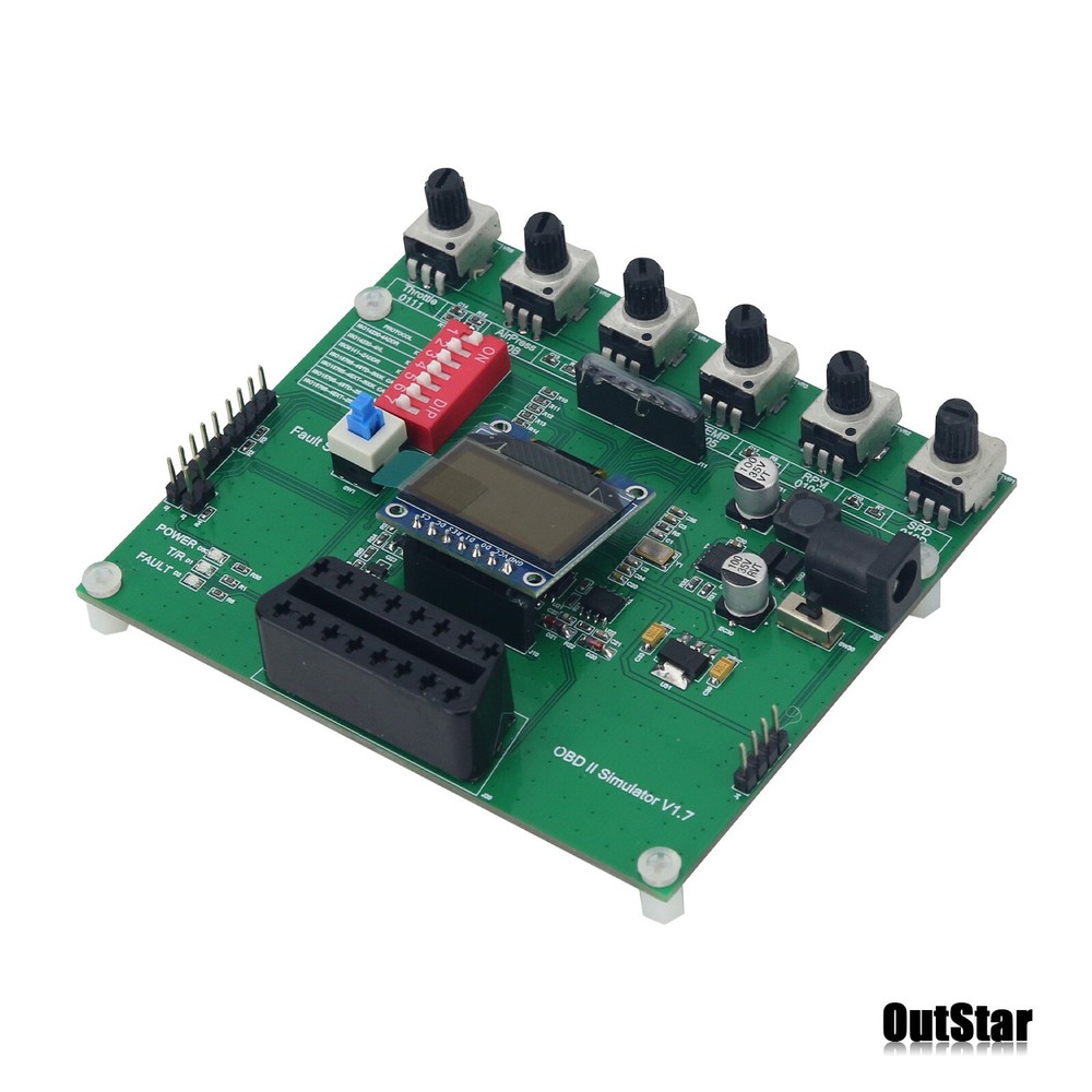 OBD II OBD2 ECU Simulator with 0.96-in Screen Supports 7 Conventional Protocols