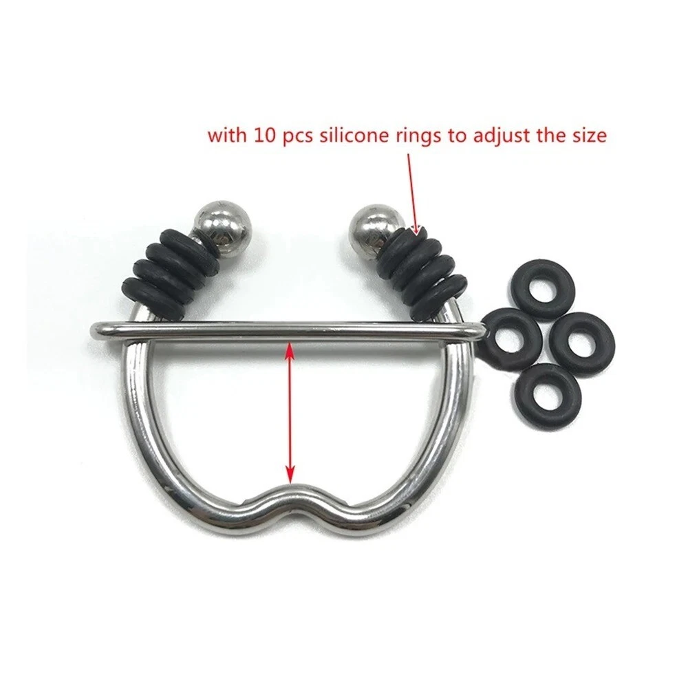 Stainless Steel Penis Stretcher Balls Enhancer Delay Ejaculation Training Ring
