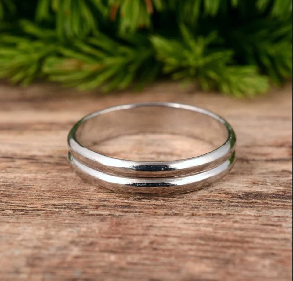 Solid 925 Sterling Silver Band & Meditation Statement Handmade Ring All Size