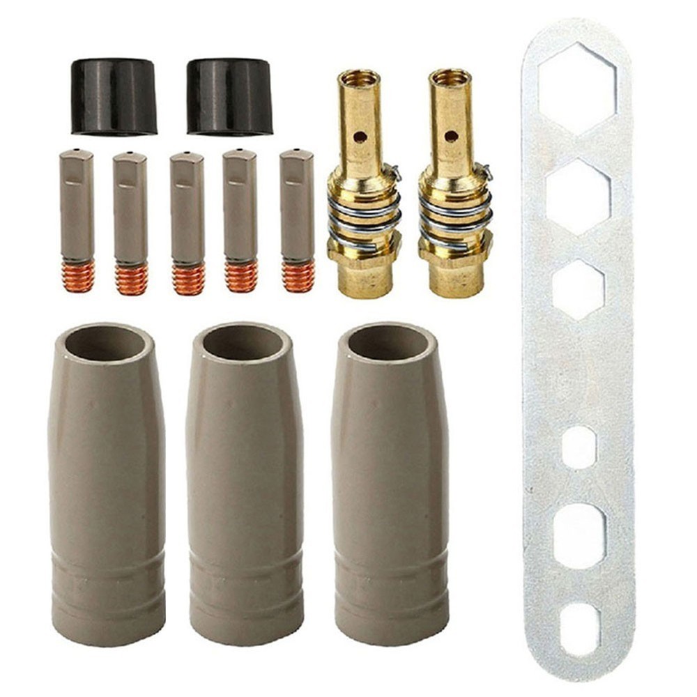 Welding Nozzle Coating Kit 13PCS Includes Tips Holders Insulators 1.2mm