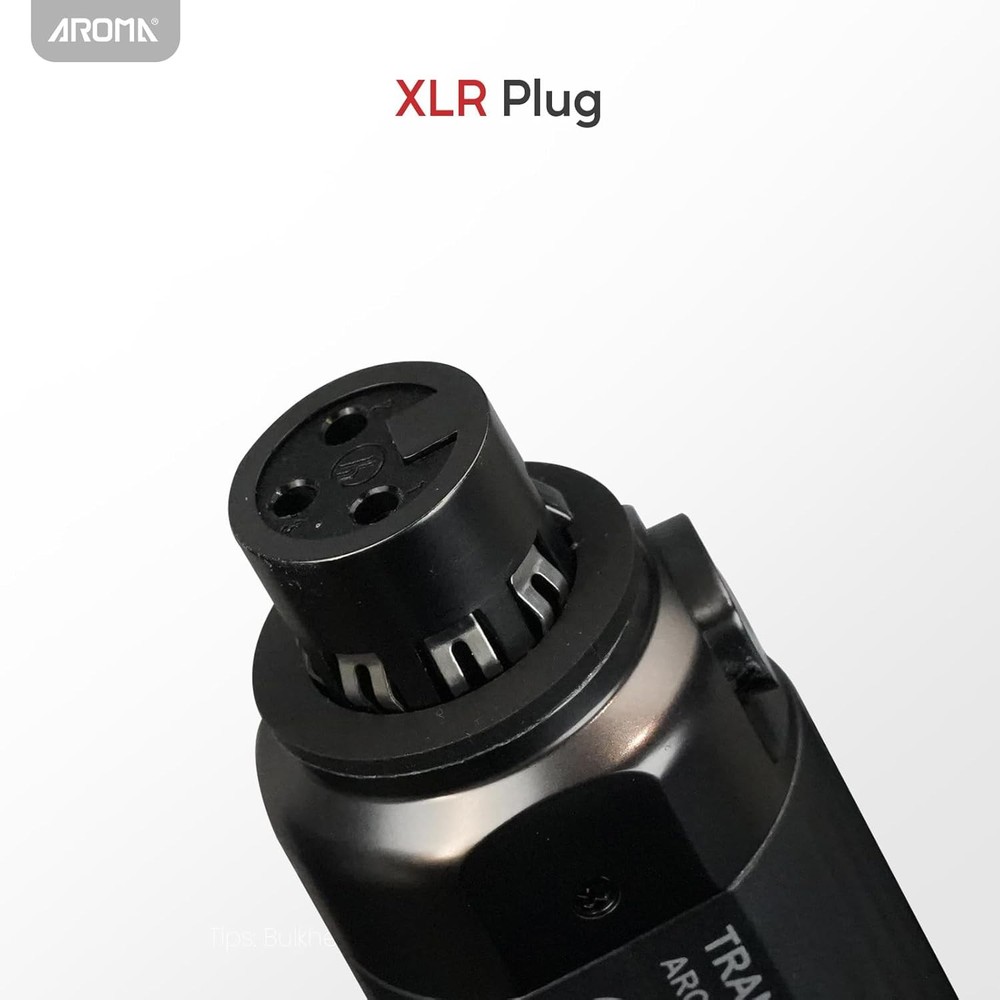 Wireless XLR Transmitter Receiver, UHF Wireless Microphone Audio System for Dyna