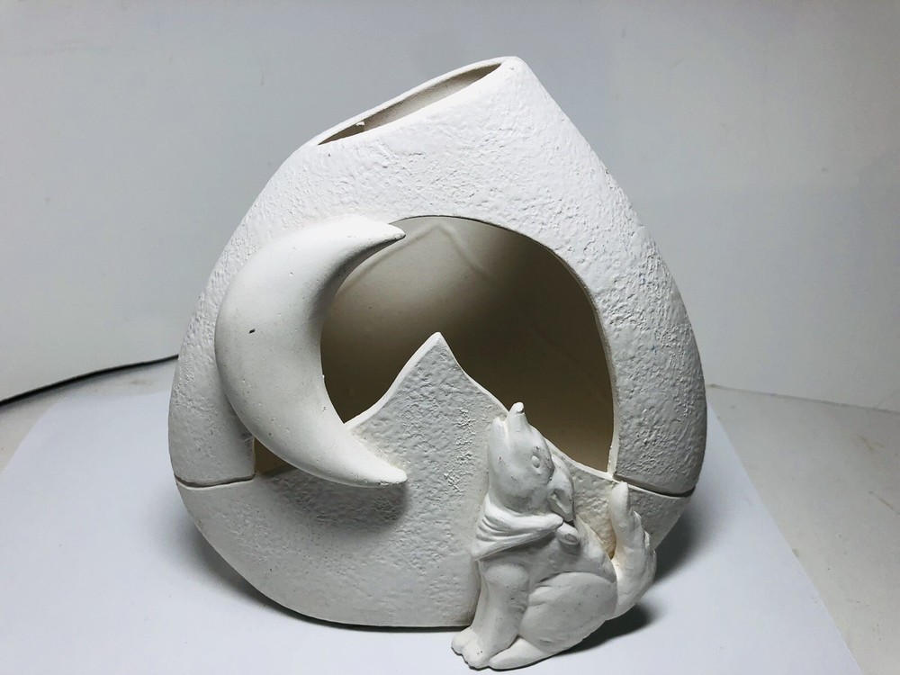 Coyote candle vase