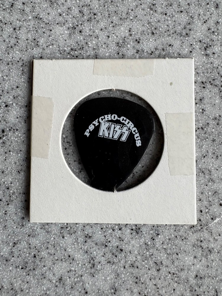 KISS Guitar Pick Ace Frehley Psycho Circus Spencers 1998 Black White Vintage