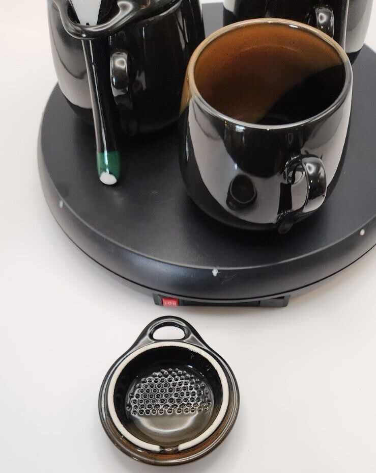 Lidded Ceramic Tea Cup Set with Spoon Holder & Zester