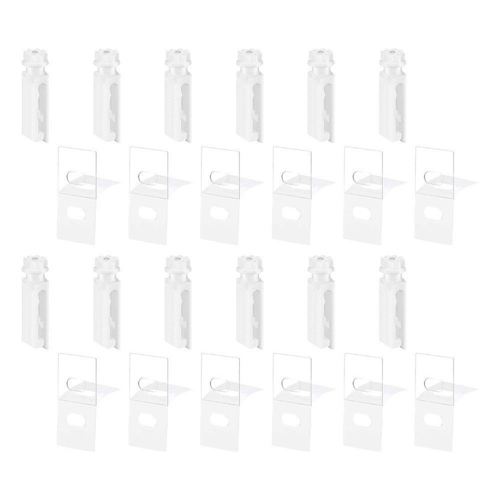 12 Set Clear Vertical Blind Repair Tabs for Blinds Stem Replacements Fixer