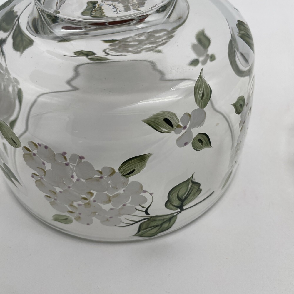 Vintage Hydrangea Cake Plate with Lid