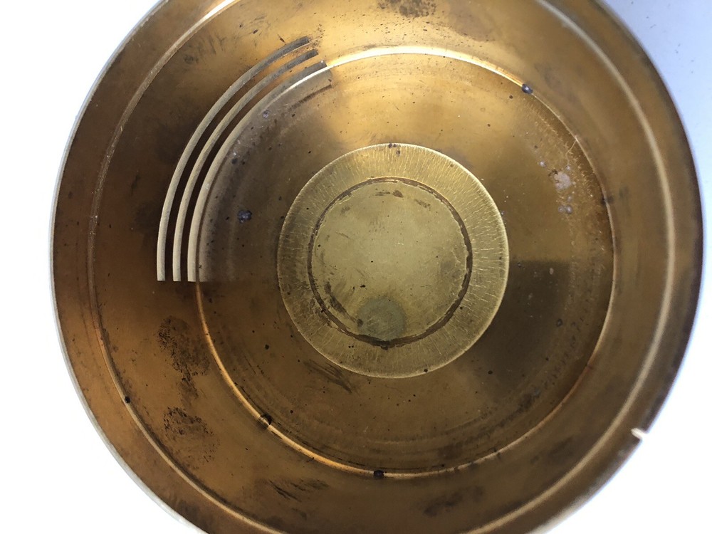 Vintage Solid Brass Marine Bulkhead Casing for Barometer