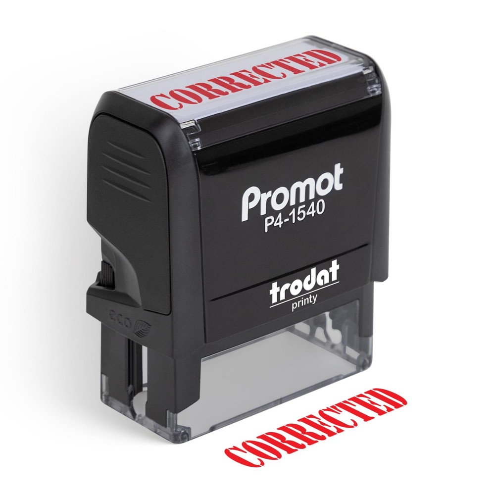 Corrected - Self Inking Rubber Stamp - Ink Stamps