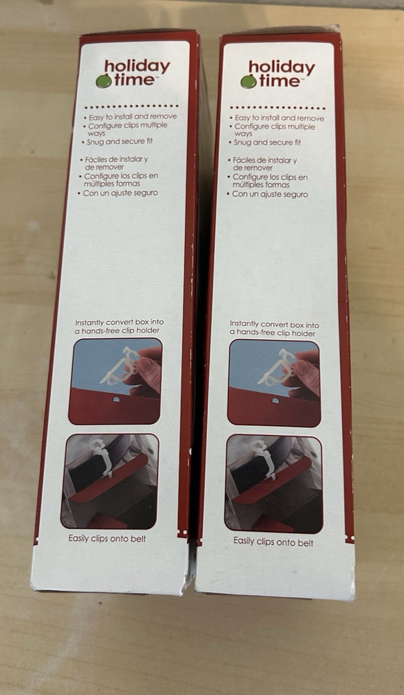 2 Box Holiday Time 200 Total All-Purpose Light Holders