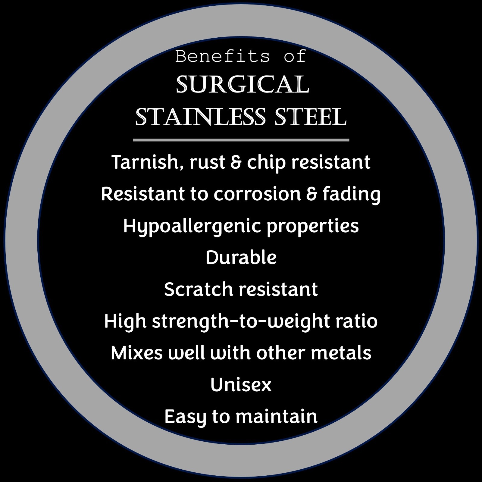 Surgical Stainless Steel Paper Clip Bracelet with Lobster Claw Clasp