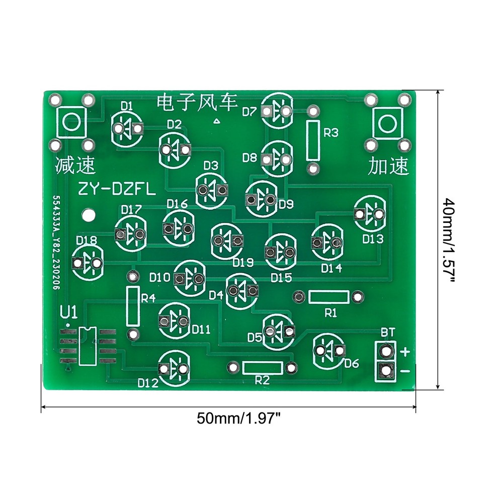 Soldering Practice Board, 2 Set Electronics PCB Board DIY Rotating Windmill