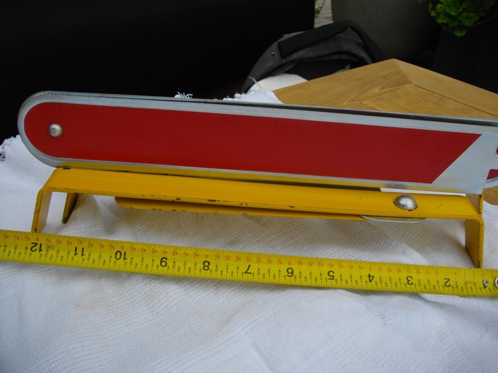 Fold-Out WARNING TRIANGLE Hazard Sign Sturdy Solid Metal Wind Resist USA Made