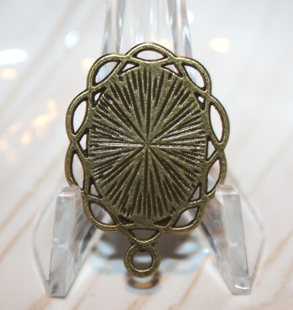 Bronze Rosary Center Part Our Lady in Blue #602