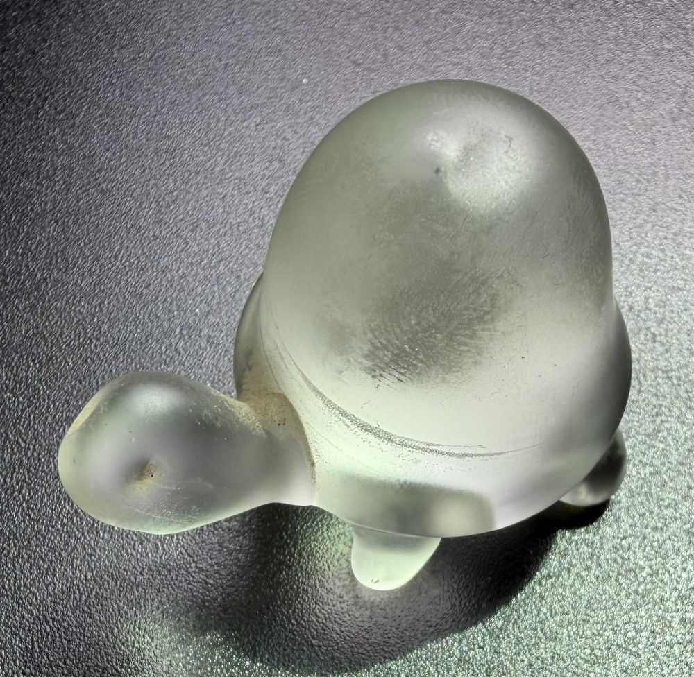 Frosted Turtle Figurine