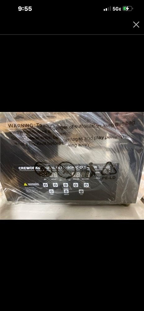 CREWORKS 6L Ultrasonic Cleaner with Timer Heating Machine Sonic Cleaner