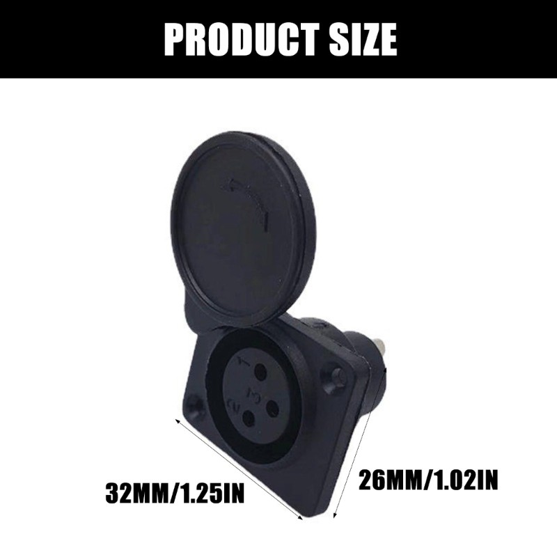 Mobility Scooter Panel Mount Port Female Plug Socket Auto Replacement Part