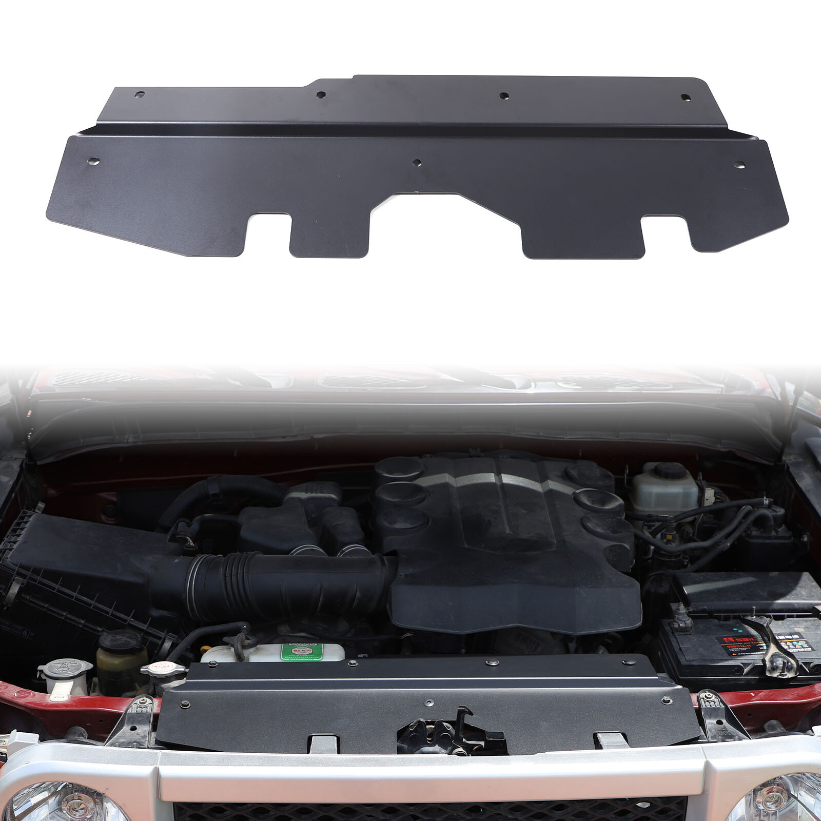 Aluminum Alloy Radiator Cooling Plate Black For Toyota FJ Cruiser 2007-2021 1PCS