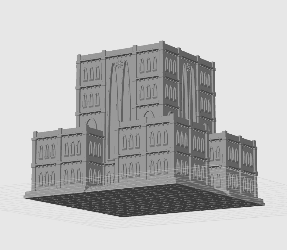 Gothic Tech Cult Citadel - Tabletop Wargame Terrain Battletech Warhammer