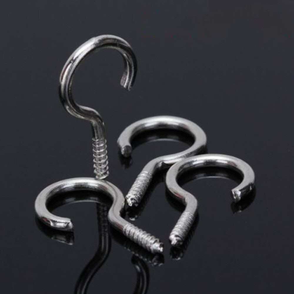 100pcs Ceiling Hooks Heavy Duty Cup Hook Holder Screws Hooks