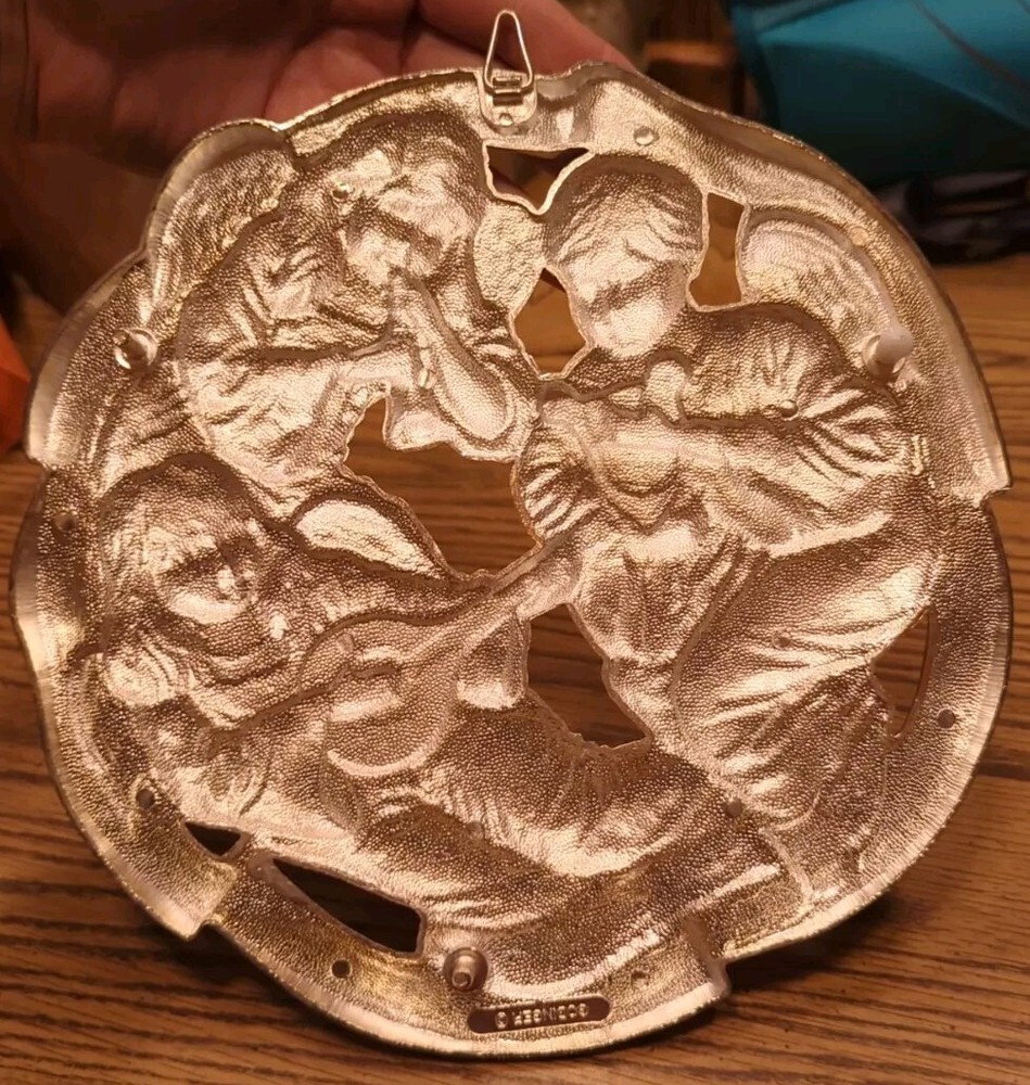 Holiday Collection Godinger Cherub Angels Silver Plated Trivet Wall Hanging