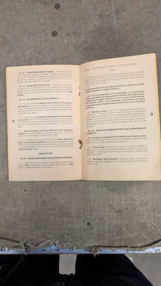 Instruction Manual, USPSA Practical Shooting 1986 and 1990 Handbook