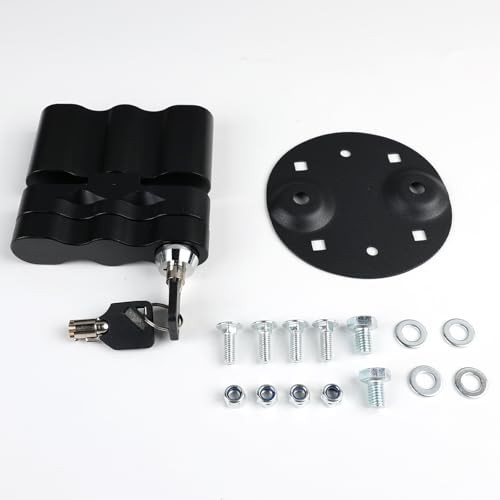 RX-LOX-PM Pack Mount Lock with Key – Compatible with Gasoline Pack, Black