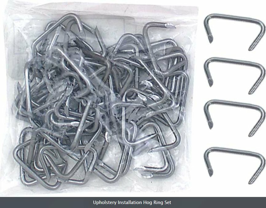 Upholstery Installation Hog Ring Set with 60 Hog Rings
