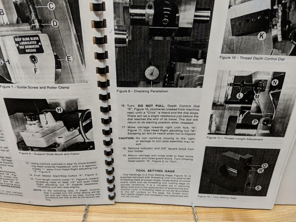 Hardinge AHC Chucking Machine–Automatic Threading Unit Operator’s Manual