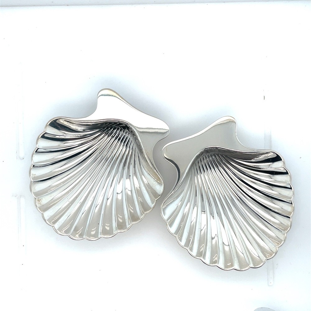 2pc TIFFANY & Co 925 Clam Shell Caviar Mini Dishes