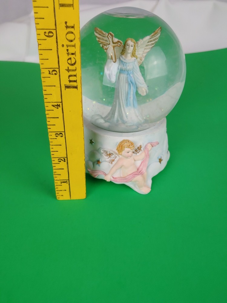 Musical Angel Snow Globe Used