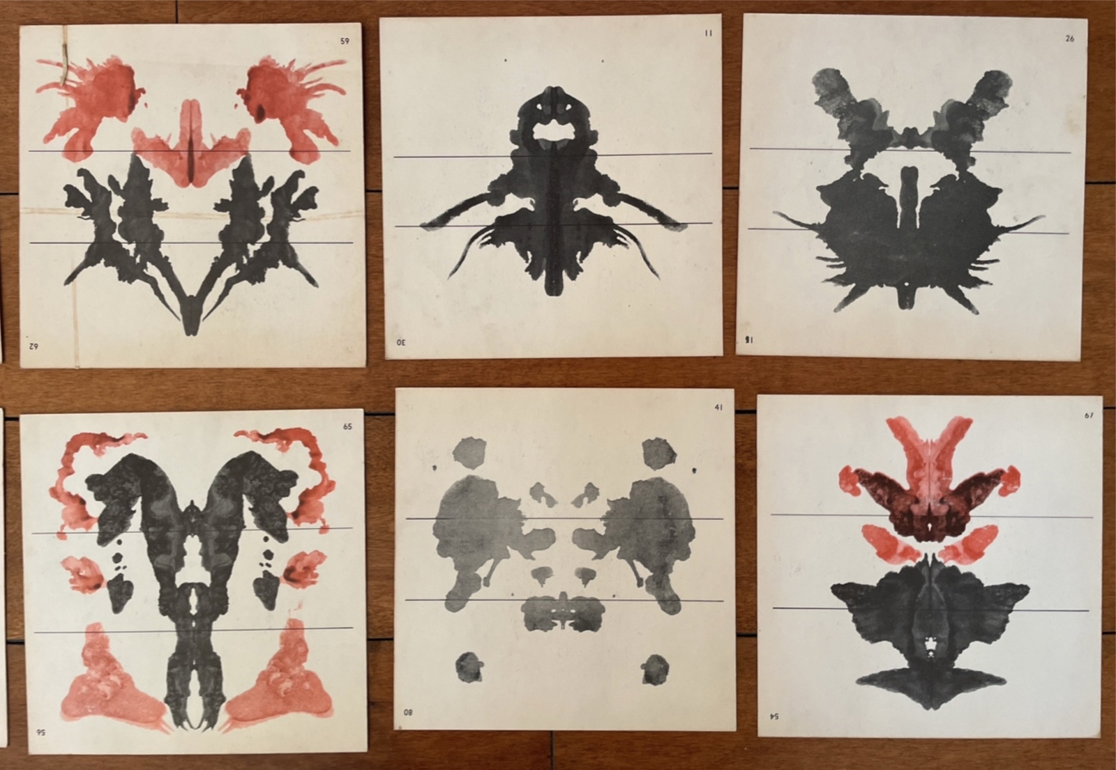 Vintage Set of 20 Rorschach Test