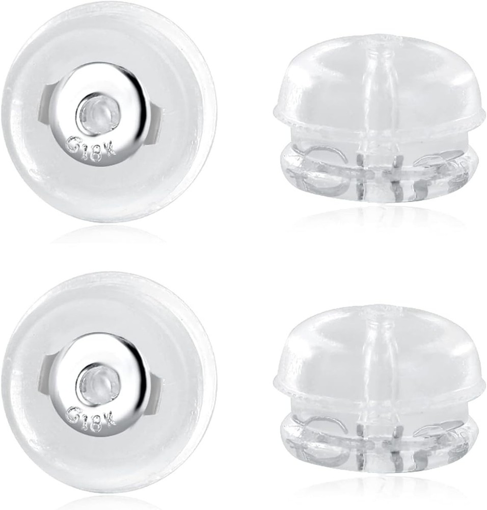 Silicone Earring Backs Replacement | Comfortable Rubber Earring Backings for ...