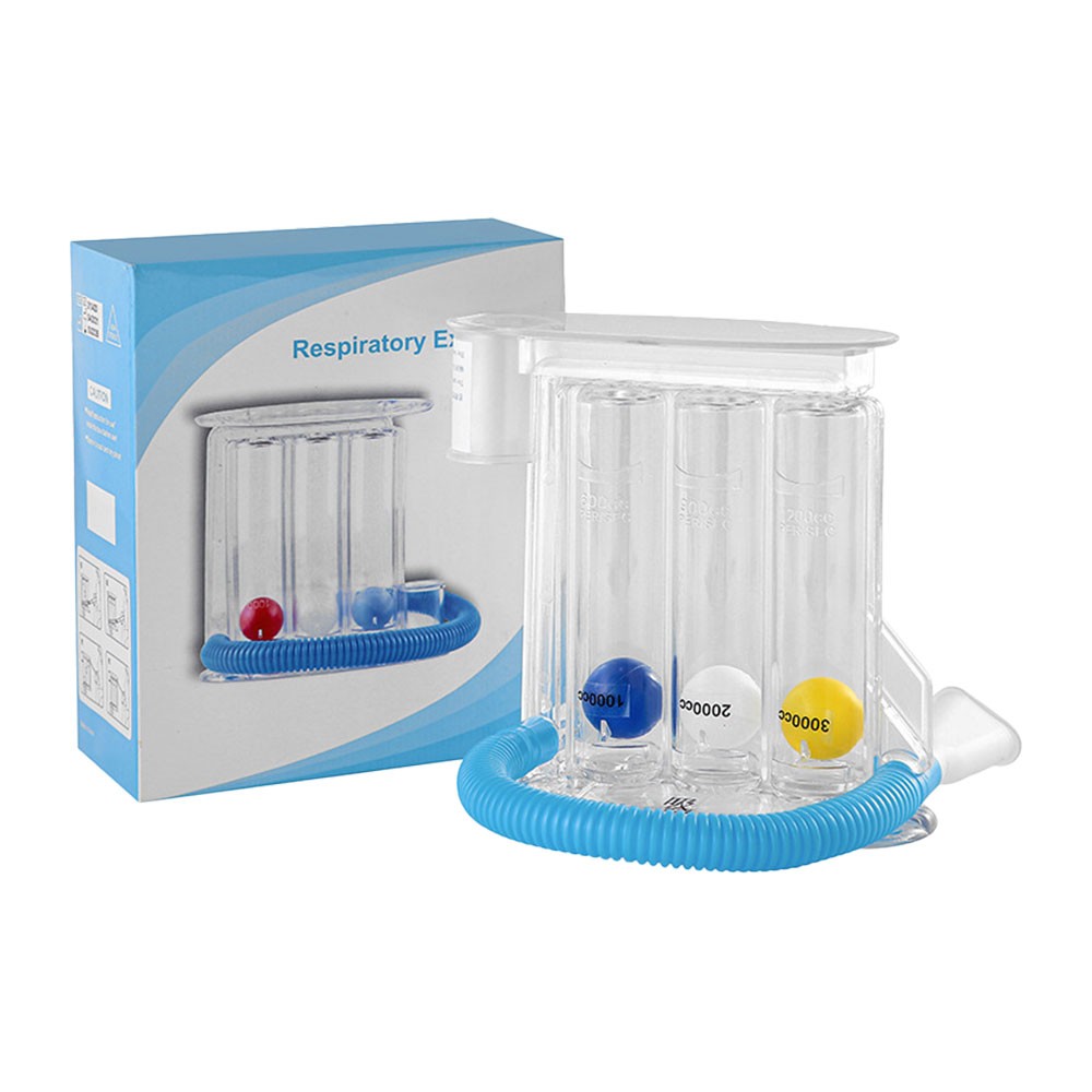 Lung Deep Breath Spirometer Breathing Exerciser Trainer Incentive Spirometry KU