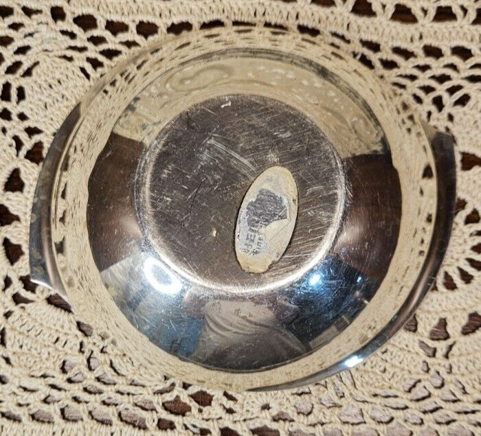 Vintage Heirloom by Oneida Silver Plate Shallow Bowl Dish Abstract Shape