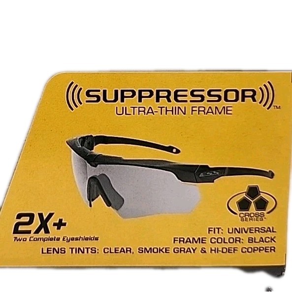 NEW ESS Eyewear Crossbow Suppressor 2X Deluxe Kit, 740-0388 (4545) Black