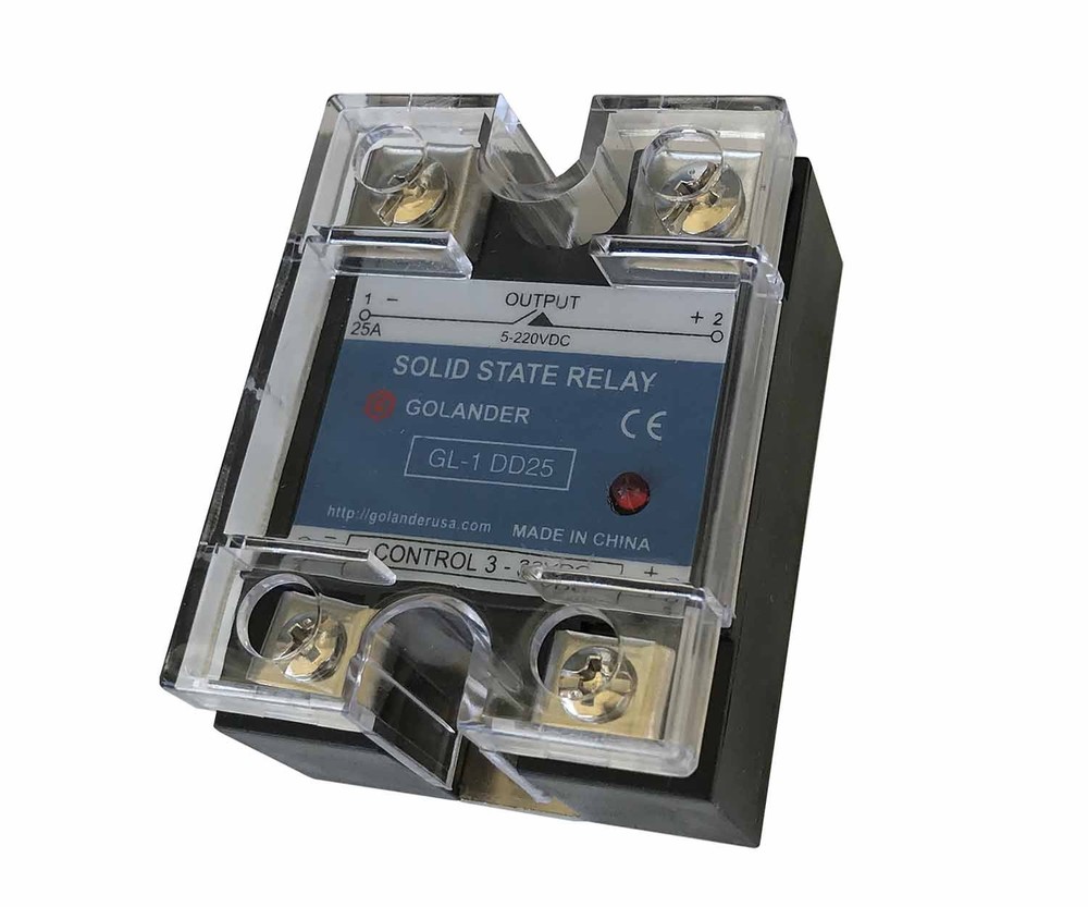 25A DC to DC Solid State Relay SSR  + Clear Cover