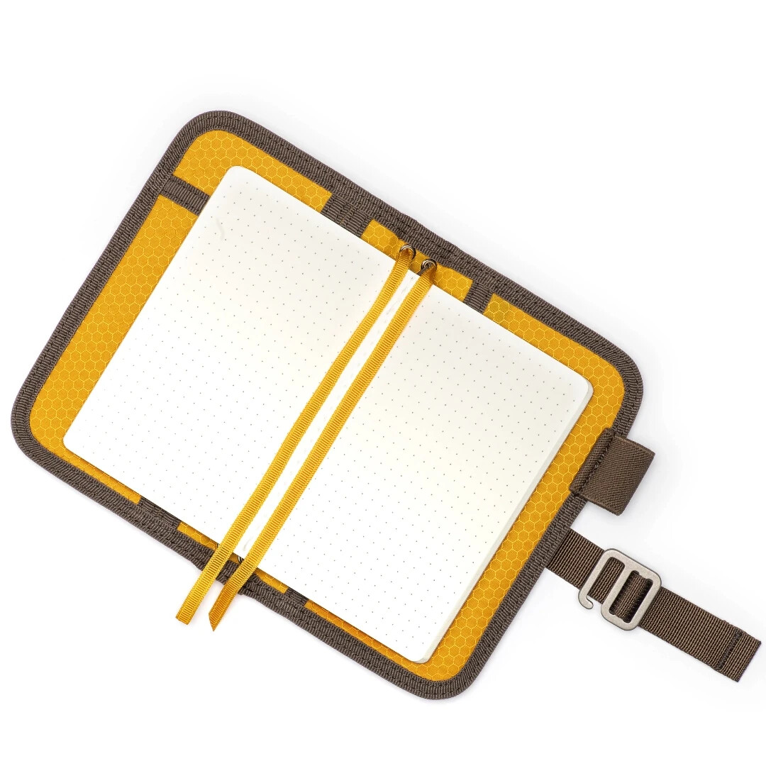 Lochby Mini Field Journal Brown | Water Resistant Wax Canvas Cover