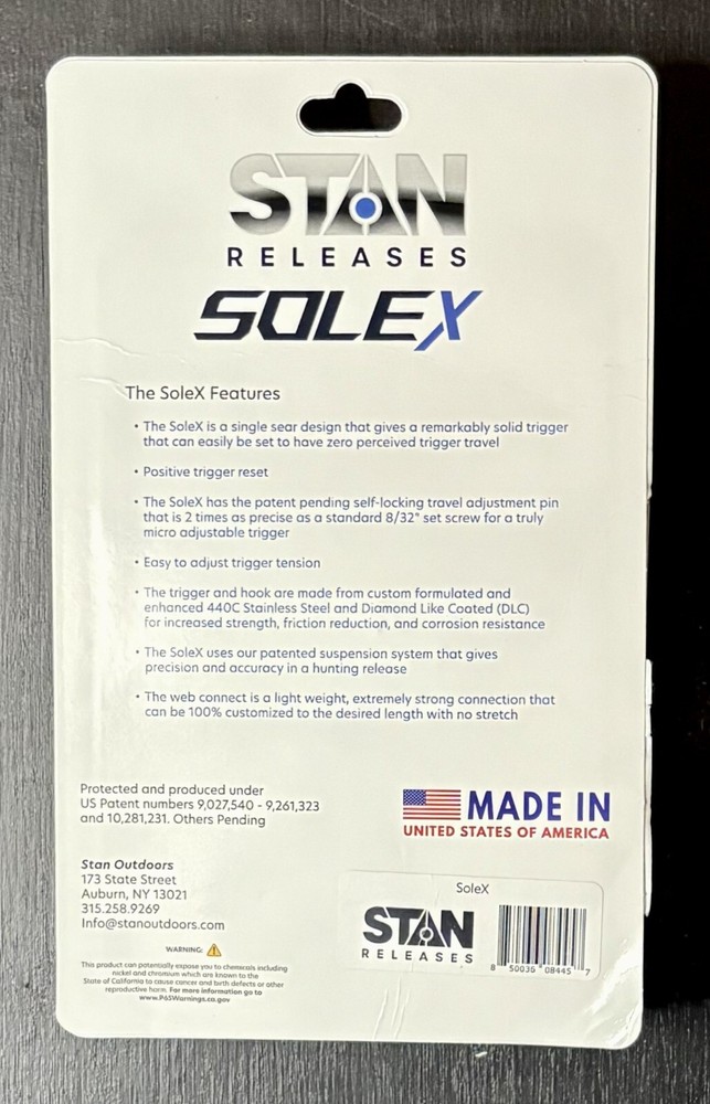 Stan Release SoleX Hook Index Finger Release Buckle Strap Web Connect