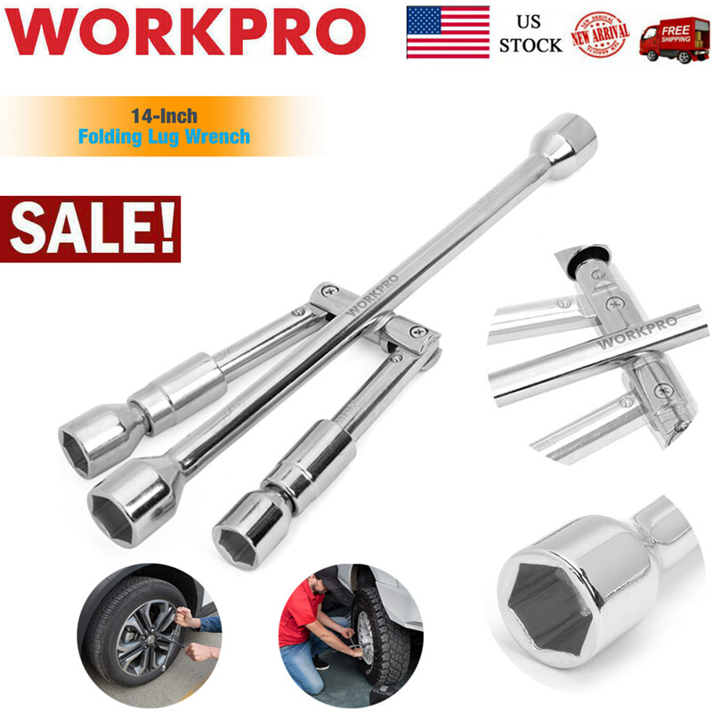 Universal Folding Lug Wrench Car Tire Repair Tool 4 Ways Cross Wrench Nut Wrench
