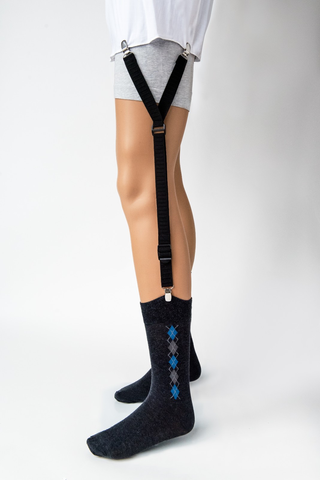 GARTER SHIRT STAYS BLACK MILITARY GRADE ADJUSTABLE COMFORTABLE + FREE GIFT