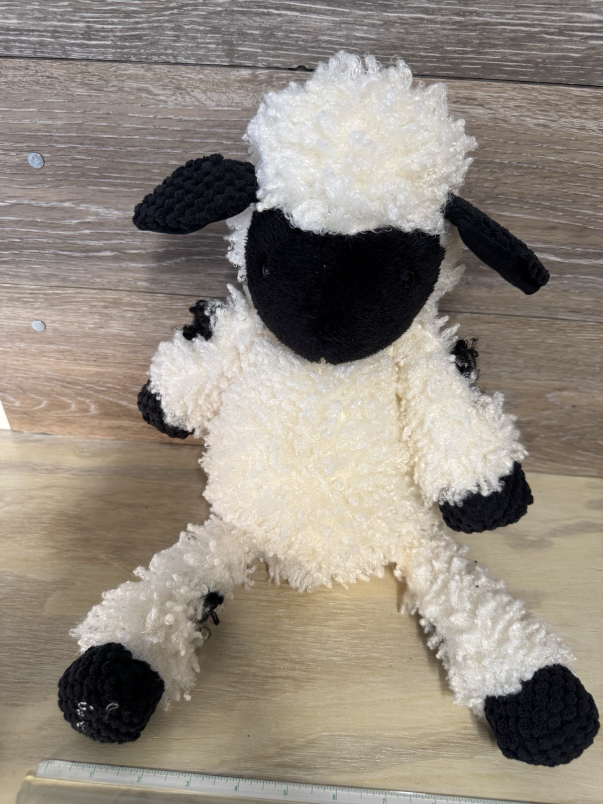 Valley the Valais Blacknose Sheep Lamb Scentsy Buddy - Retired Plush Black White