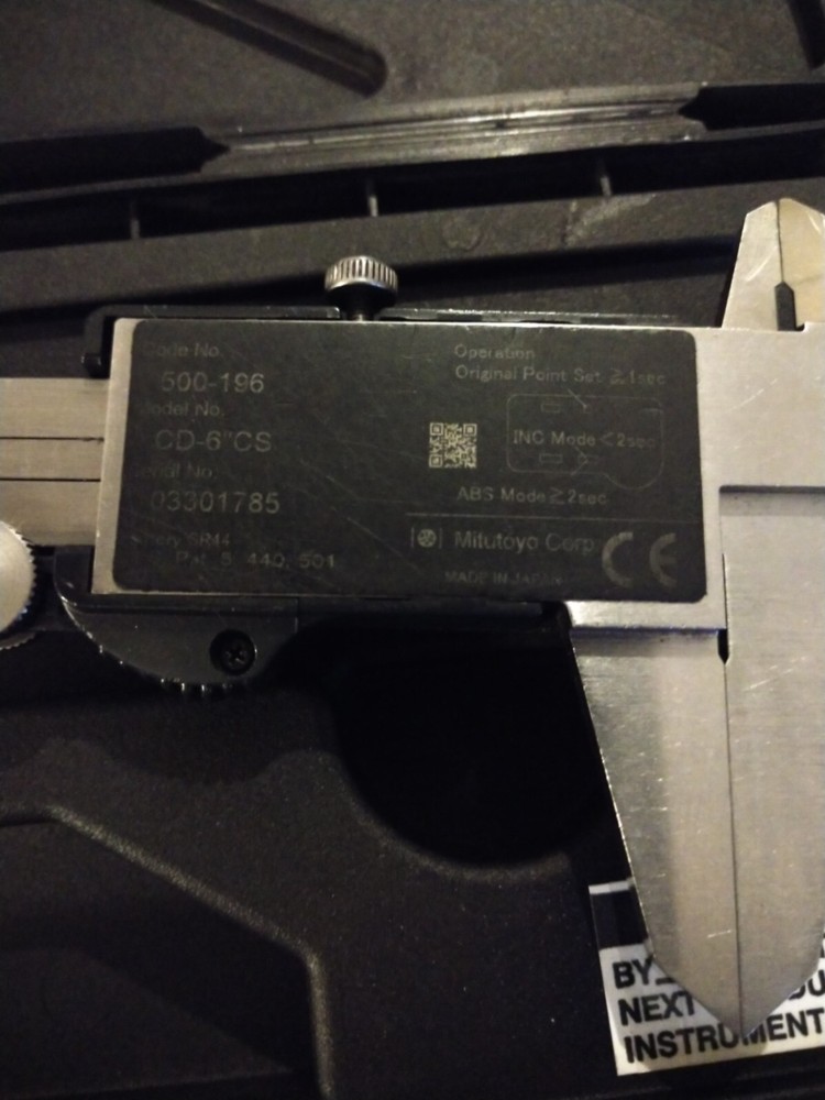 MITUTOYO 500-196 CD-6” CS Digital Caliper Absolute Digimatic