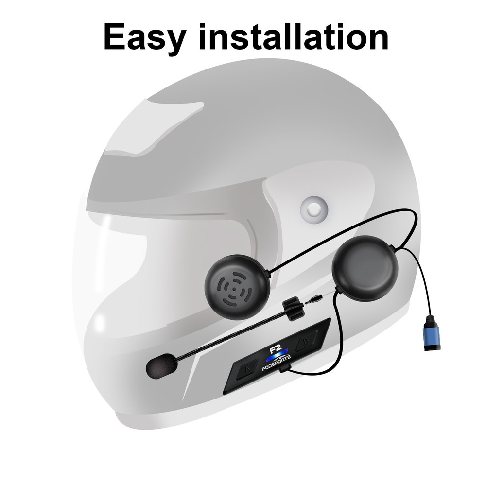 F2 Motorcycle Helmet Bluetooth Intercom Headset Motorbike Interphone Waterproof