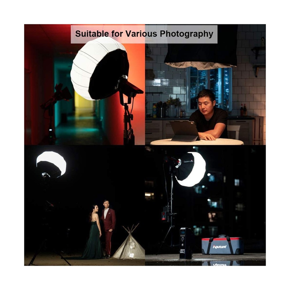 Aputure Lantern Softbox Soft Light Modifier,26inch, Quick-Setup Quick-Folding...