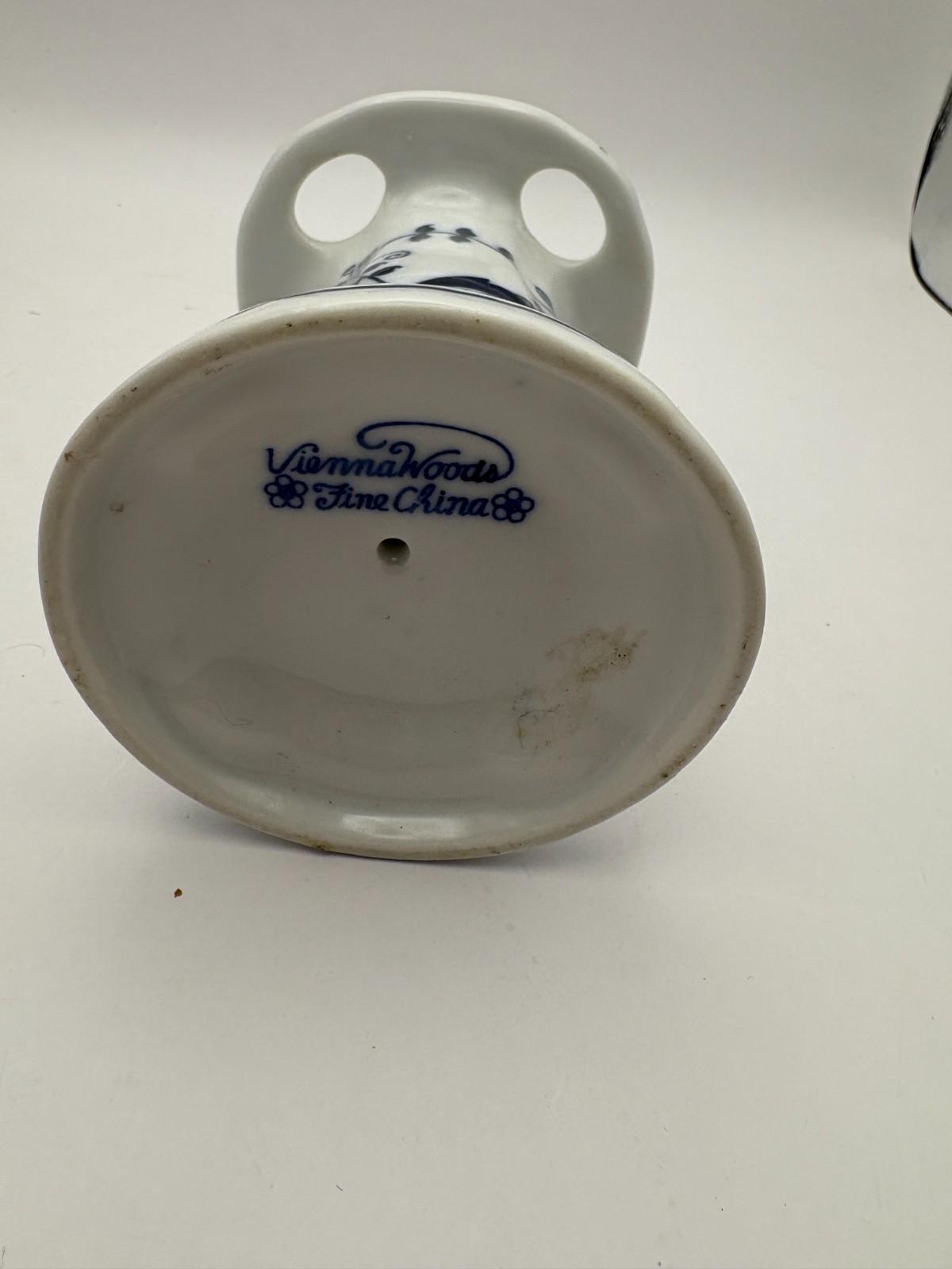 Vienna Woods Japan Blue Onion Design Toothbrush Holder Blue White